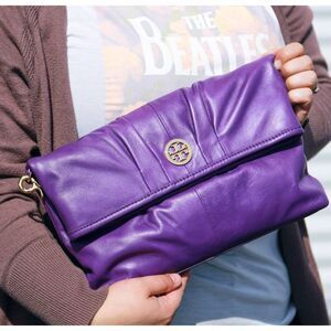 COPY - NWT Tory Burch Oversized Clutch Foldover Crossbody Bag Jewel Purple
